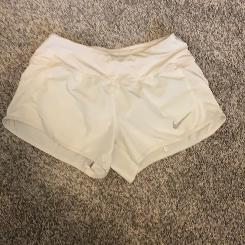 Women’s White Nike Dri-Fit Shorts